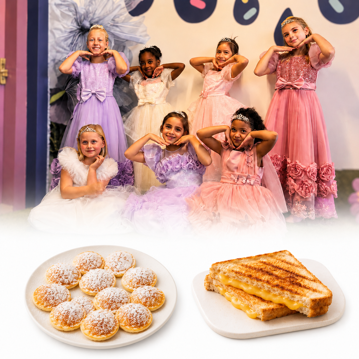 Glamour Girls party, inclusief poffertjes / tosti arrangement